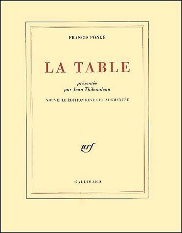 Front cover_La table