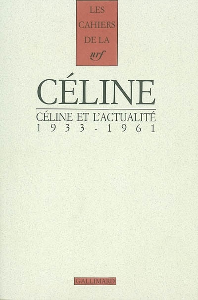 Front cover_Céline et l'actualité