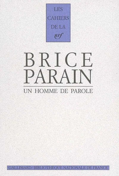 Couverture_Brice Parain : un homme de parole
