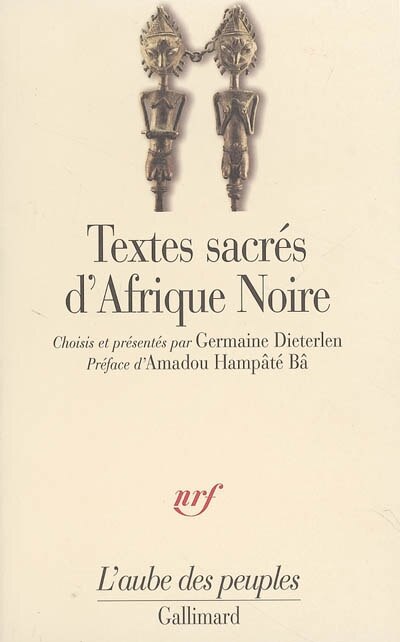 Couverture_Textes sacrés d'Afrique noire