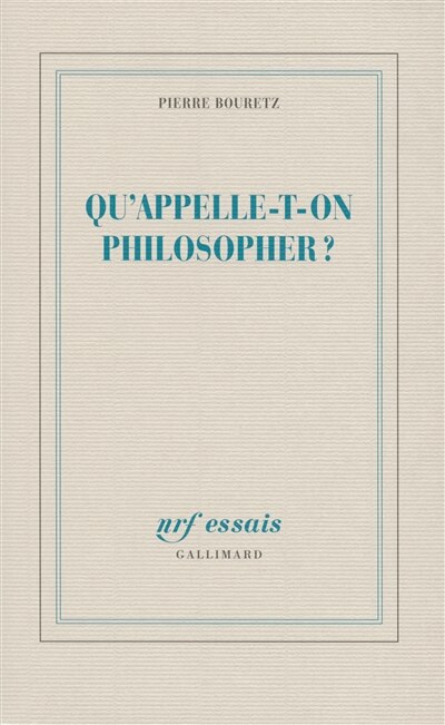 Couverture_Qu'appelle-t-on philosopher ?