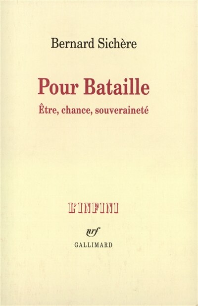 Couverture_Pour Bataille : être, chance, souveraineté