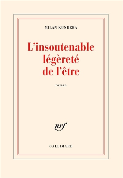 Couverture_L'insoutenable légèreté de l'être