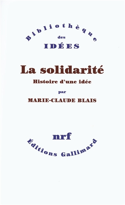 Couverture_La solidarité : histoire d'une idée