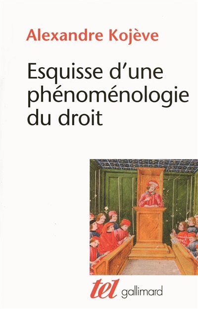 Front cover_Esquisse d'une phénoménologie du droit : exposé provisoire