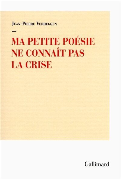Front cover_Ma petite poésie ne connaît pas la crise