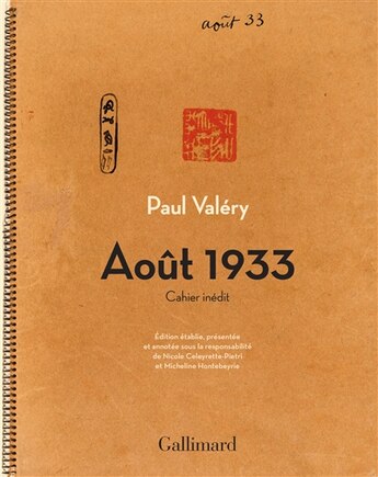 Août 1933: cahier inédit