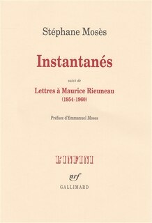 Couverture_Instantanés ; Lettres à Maurice Rieuneau (1954-1960)