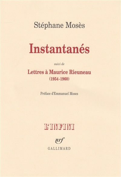 Couverture_Instantanés ; Lettres à Maurice Rieuneau (1954-1960)