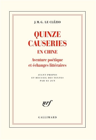 Front cover_Quinze causeries en Chine : aventure poétique et échanges littéraires