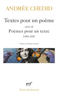 Front cover_Textes pour un poème ; Poèmes pour un texte