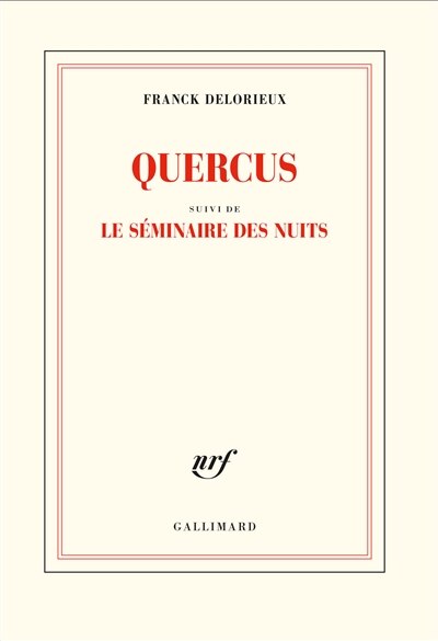 Front cover_Quercus ; Le séminaire des nuits