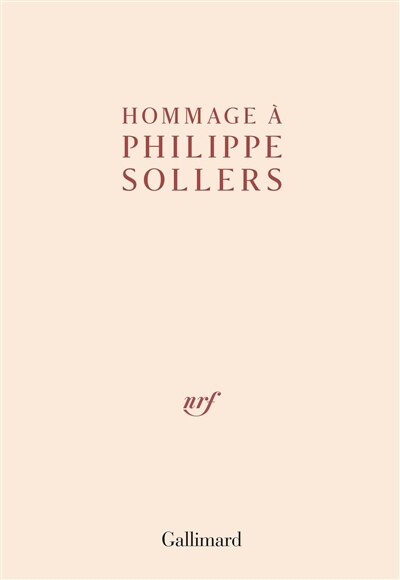 Front cover_Hommage à Philippe Sollers