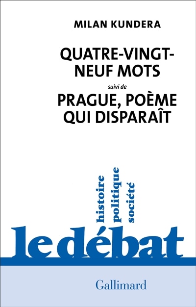 Front cover_Quatre-vingt-neuf mots ; Prague, poème qui disparaît