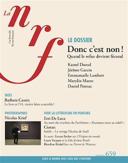 Couverture_Nouvelle revue française, n°659. Donc c'est non ! : quand le refus devient fécond