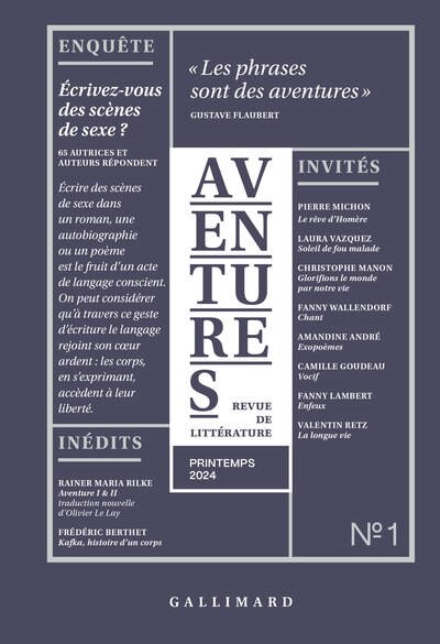 Couverture_Aventures, n°1. Ecrivez-vous des scènes de sexe ?