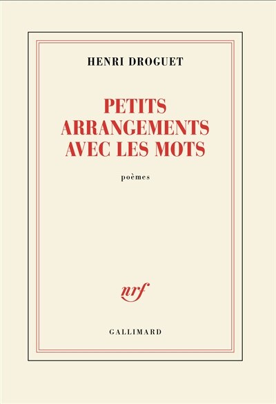 Front cover_Petits arrangements avec les mots : poèmes