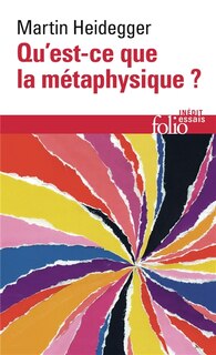 Couverture_Qu'est-ce que la métaphysique ?