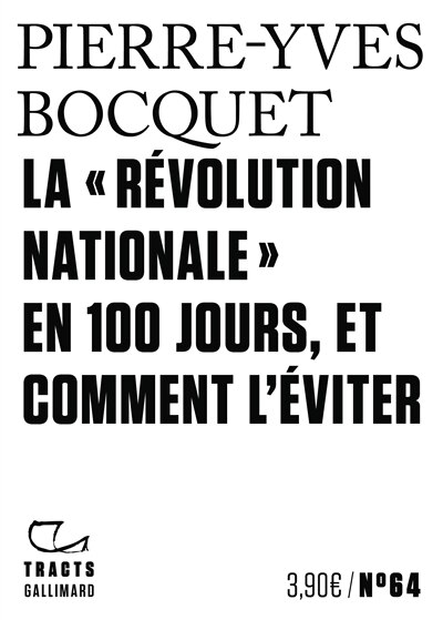 Front cover_La révolution nationale en 100 jours, et comment l'éviter