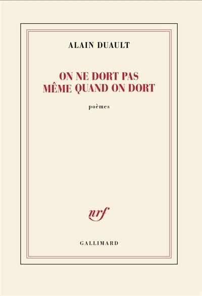 Front cover_On ne dort pas même quand on dort