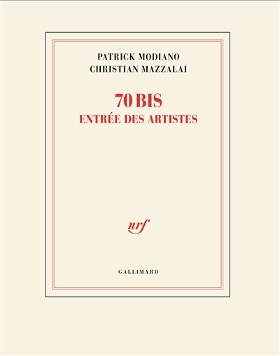 Couverture_70 bis, entrée des artistes