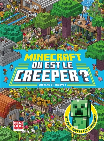 Couverture_Minecraft : où est le creeper ? : cherche et trouve !