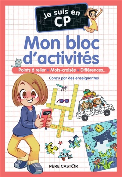 Front cover_Je suis en CP : mon bloc d'activités : points à relier, mots-croisés, différences...