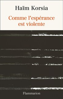 Couverture_Comme l'espérance est violente