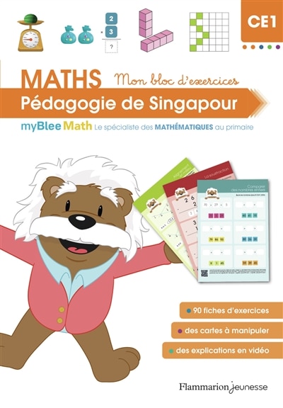 Couverture_Maths, pédagogie de Singapour CE1 : mon bloc d'exercices : myBlee Math, le spécialiste des mathématiques au primaire