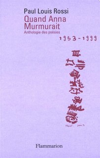 Couverture_Quand Anna murmurait : anthologie poétique 1953-1999
