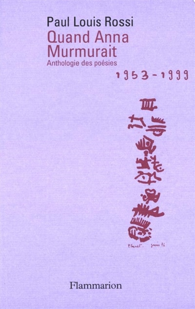 Couverture_Quand Anna murmurait : anthologie poétique 1953-1999