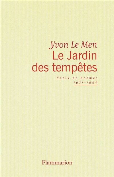 Couverture_Le jardin des tempêtes : choix de poèmes 1971-1996