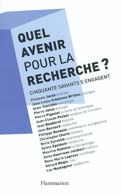 Front cover_Quel avenir pour la recherche ?