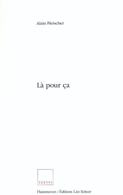 Front cover_Là pour ça