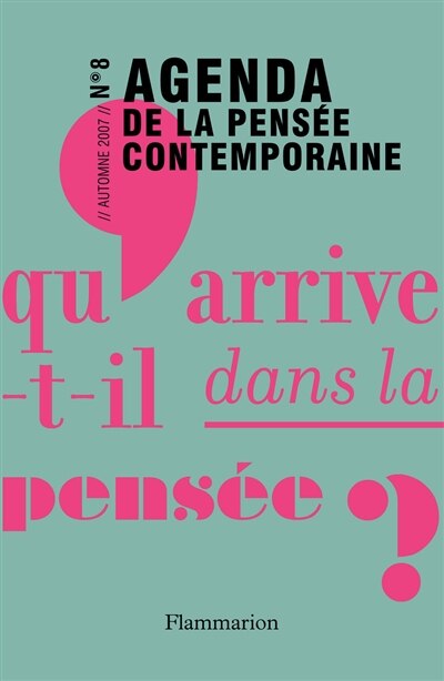 Couverture_Agenda de la pensée contemporaine, n°8