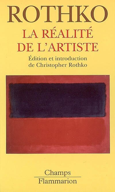 Couverture_La réalité de l'artiste