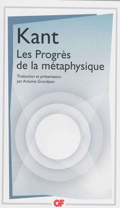 Front cover_Les progr&egrave;s de la m&eacute;taphysique