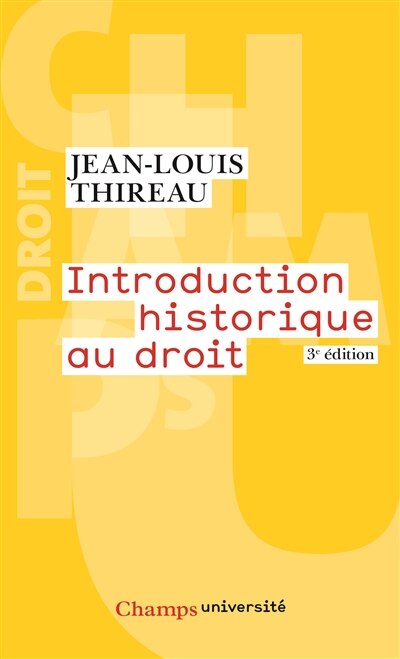 Front cover_Introduction historique au droit