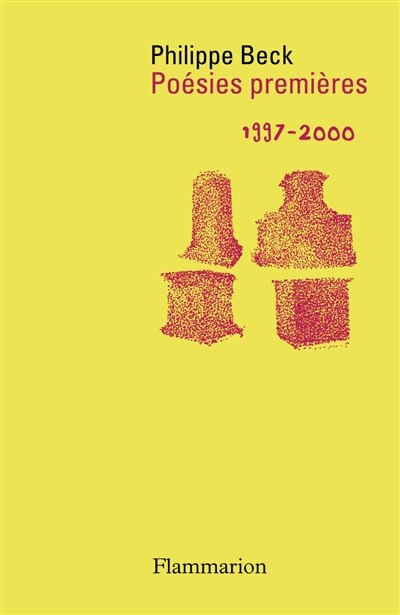 Front cover_Poésies premières, 1997-2000