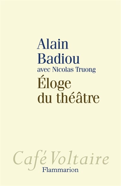Front cover_Eloge du théâtre