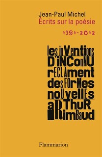 Front cover_Ecrits sur la poésie : 1981-2012
