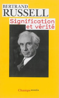 Front cover_Signification et vérité
