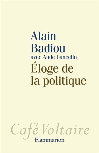 Front cover_Eloge de la politique