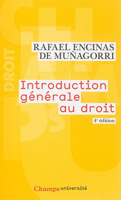 Front cover_Introduction générale au droit