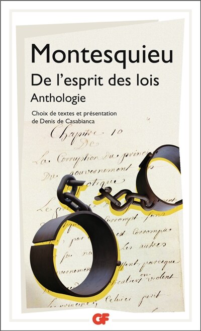 Couverture_De l'esprit des lois : anthologie