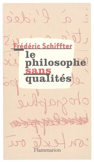 Front cover_Le philosophe sans qualités