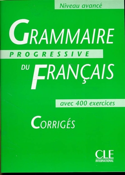 Couverture_Grammaire progressive du français, niveau avancé : avec 400 exercices et corrigés