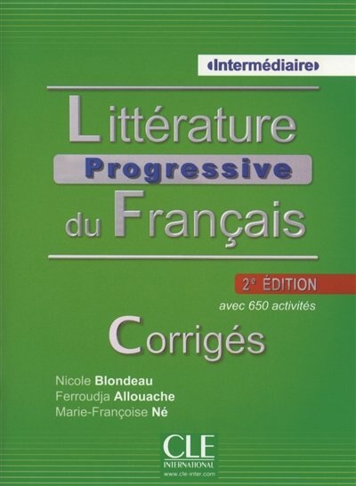 Front cover_Littérature progressive du français niveau intermédiaire, avec 650 activités - corrigés