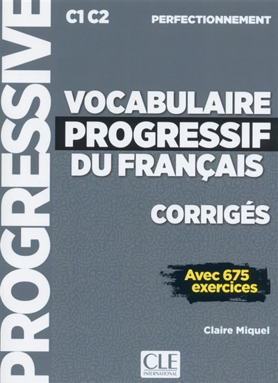 Couverture_Vocabulaire progressif du français, corrigés
