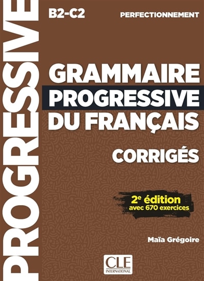 Front cover_Grammaire progressive du français, corrigés